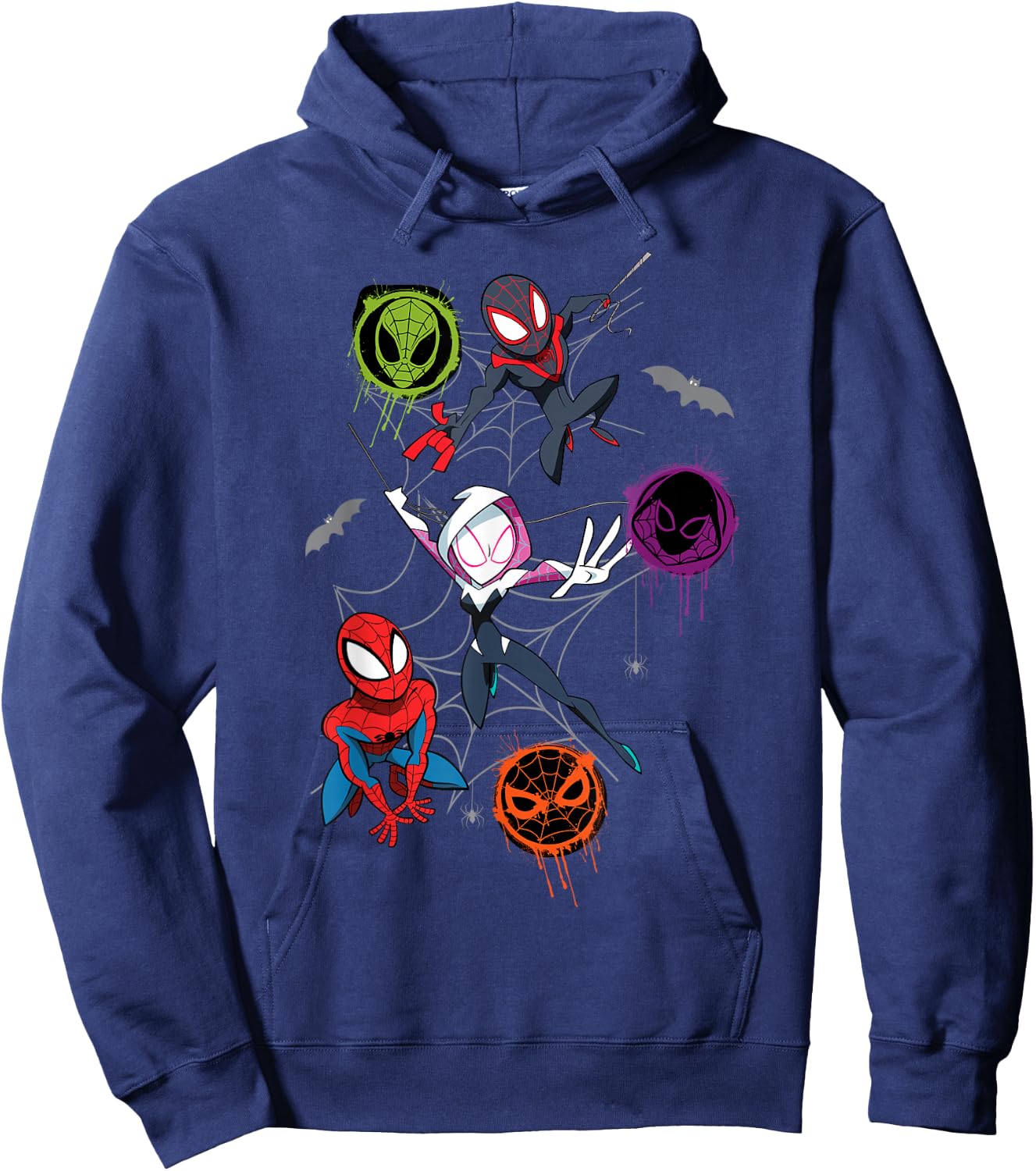Marvel Spider-Man and Spider-Verse Pals Halloween Adventure Small Hoodie - Hoodie | Navy