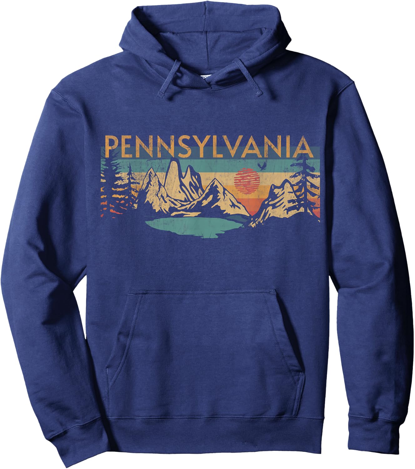 Pennsylvania , Small, Black Hoodie - Hoodie | Navy