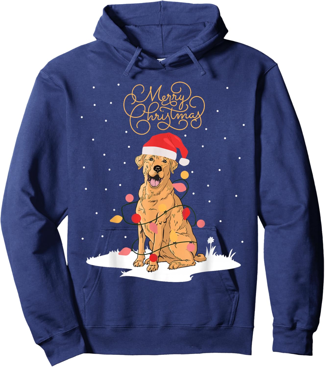 Labrador Retriever Merry Christmas Lab Xmas Labbi Christmas Hoodie - Hoodie | Navy