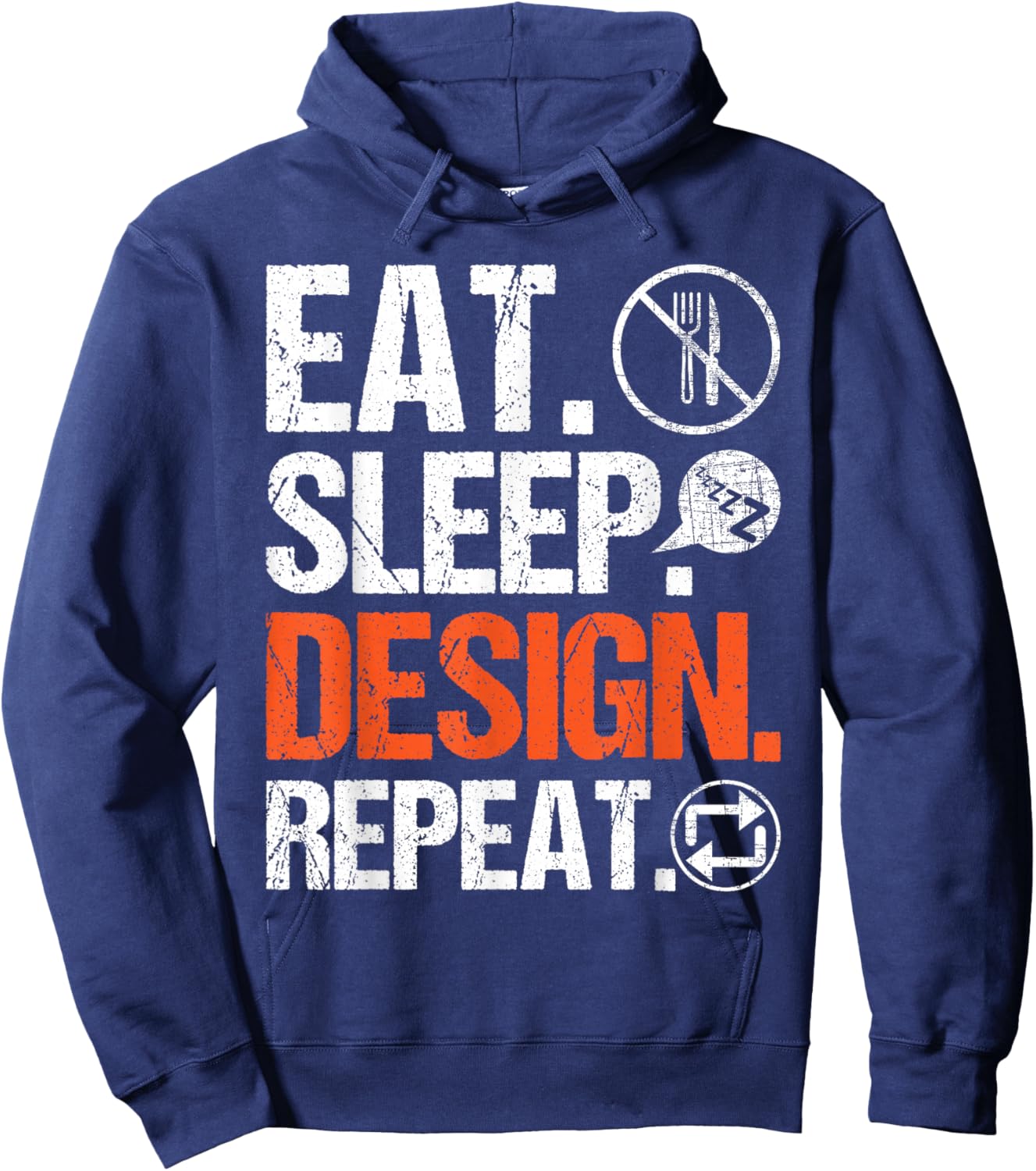 Eat Sleep Design Repeat - Architect Architecture Artwork Hoodie - Hoodie | Navy