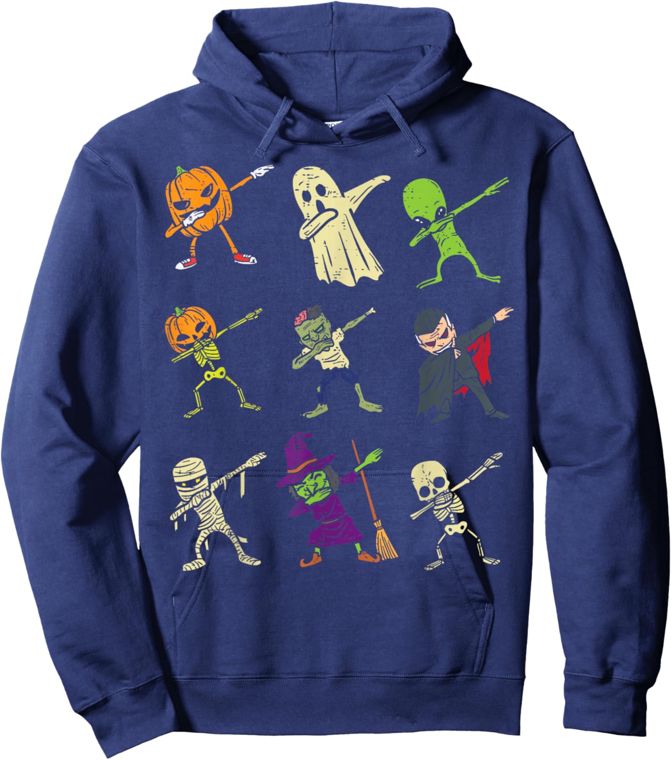 Dab Pumpkin Skeleton Ghost Alien Zombie Halloween Boys Kids Hoodie - Hoodie | Navy