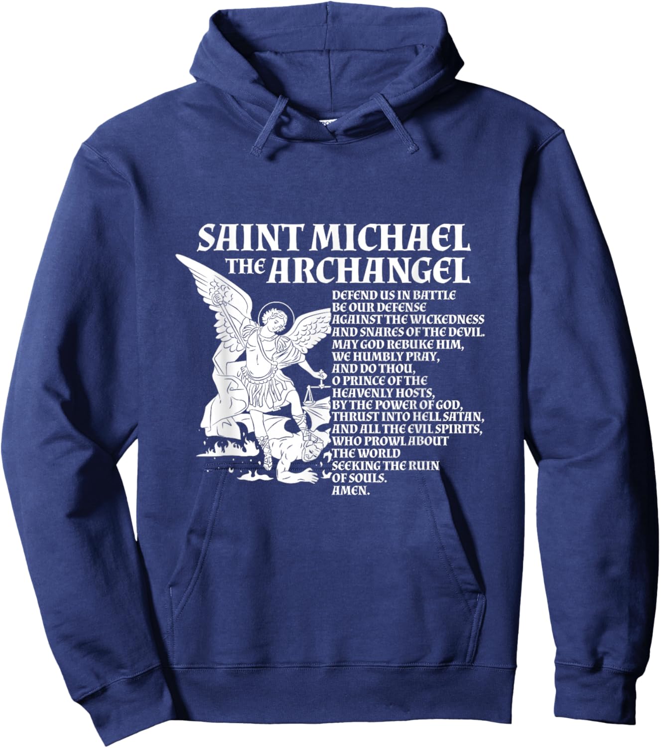 St Michael The Archangel Prayer Hoodie - Hoodie | Navy