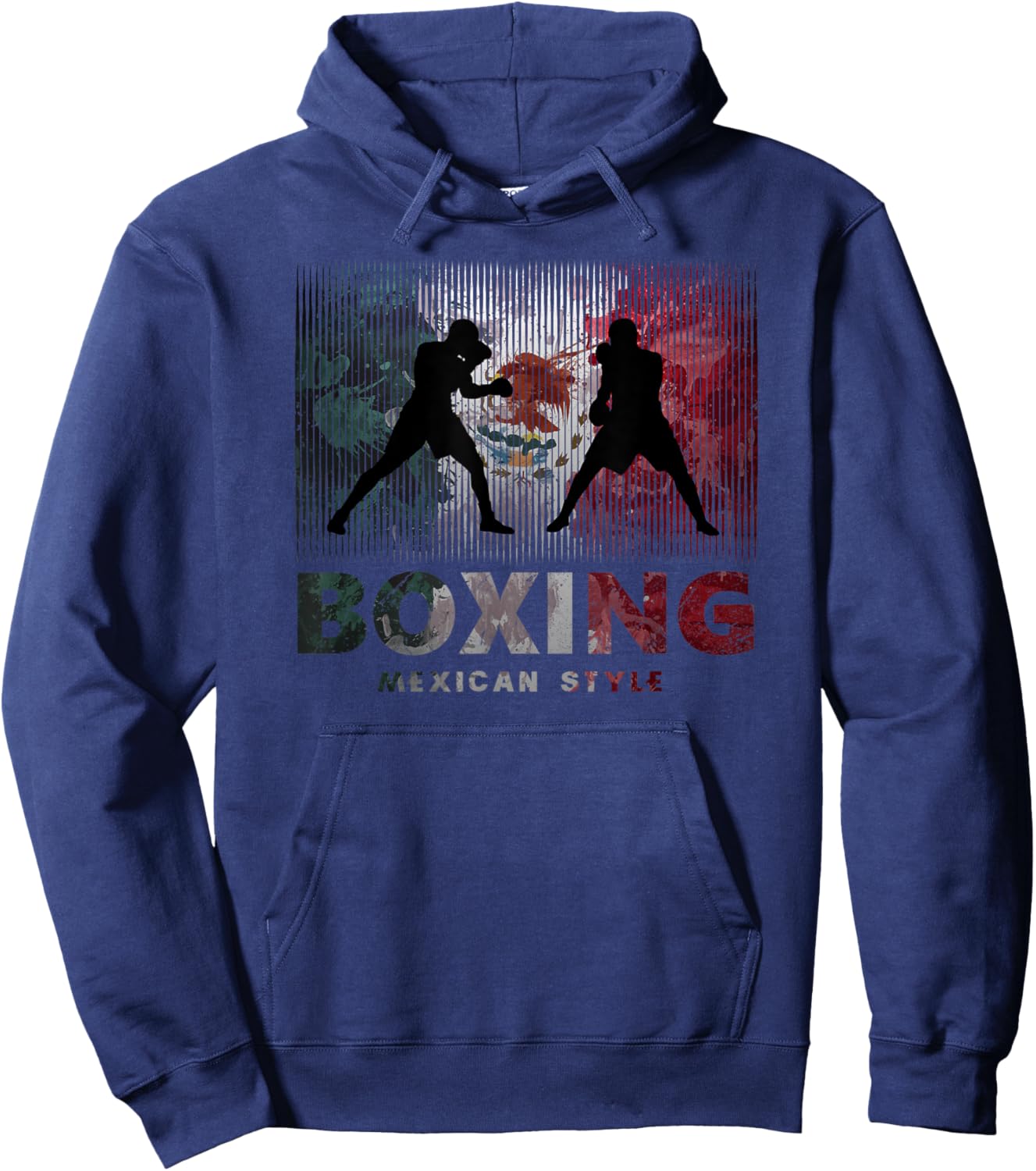Mexican Vintage Style Boxing Great for a Boxer Hoodie - Hoodie | Navy