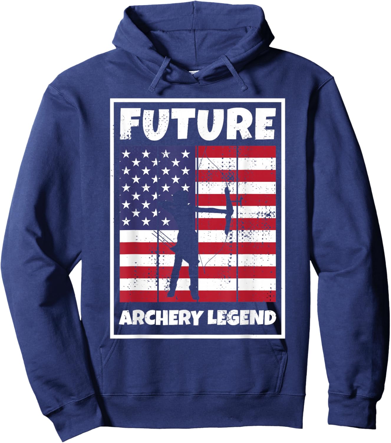 USA Archery Legend for Bow Hunting Kid Archer Youth Archery Hoodie - Hoodie | Navy