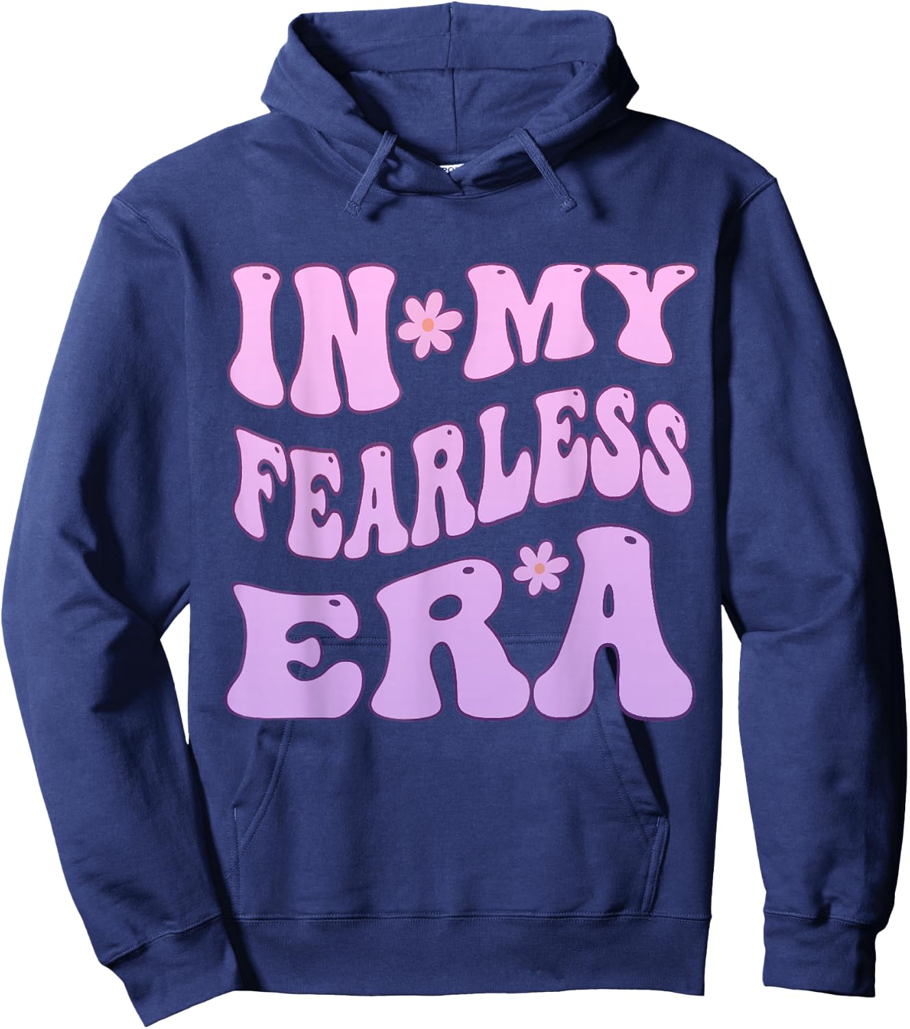 Retro Groovy In My Fearless Era Vintage Hoodie - Hoodie | Navy