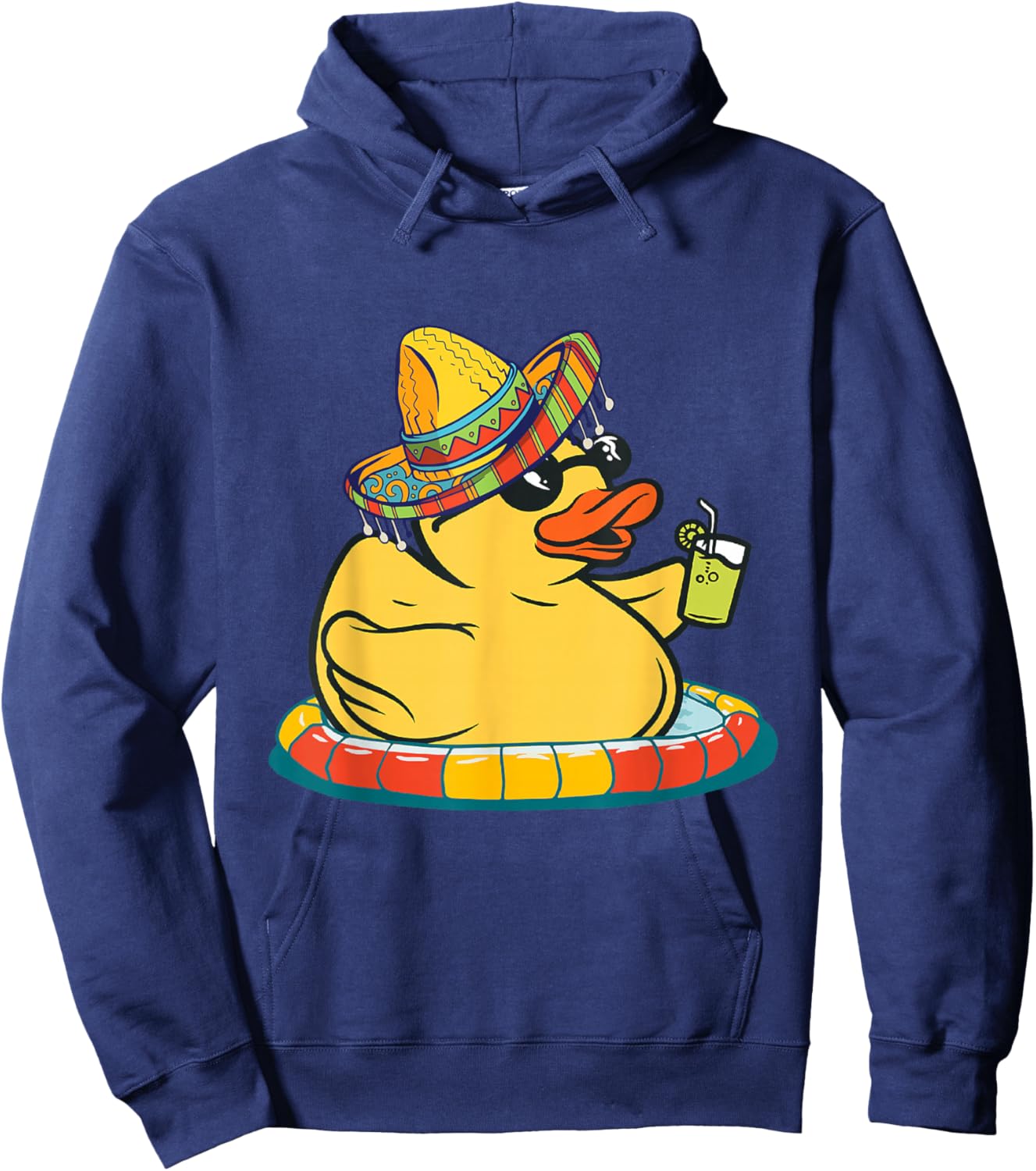 Rubber Duck Mexicano Duckling Sombrero Yellow Rubber Ducks Hoodie - Hoodie | Navy