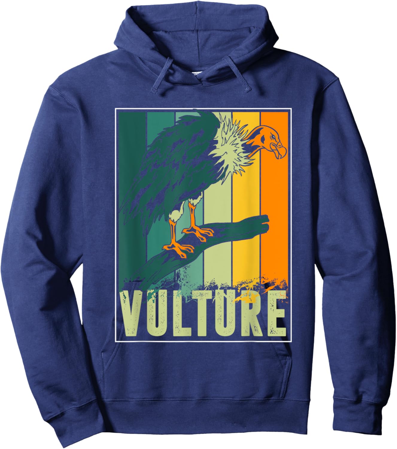 Carrion Vulture Scavenger Bird Retro Animal Vulture Hoodie - Hoodie | Navy