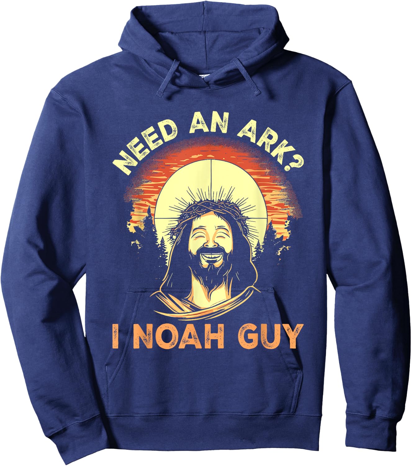 Need An Ark I Noah Guy - Funny Christian Joke Pun Jesus Hoodie - Hoodie | Navy