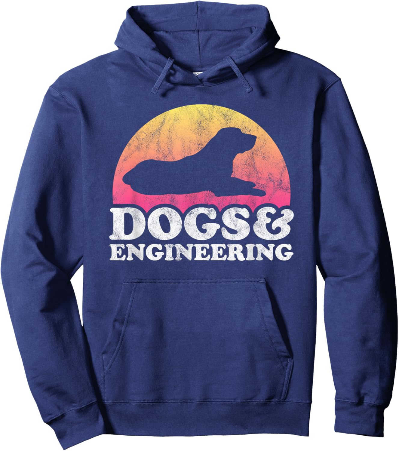 Dogs and Engineering Men's or Women's Dog Hoodie - Hoodie | Navy