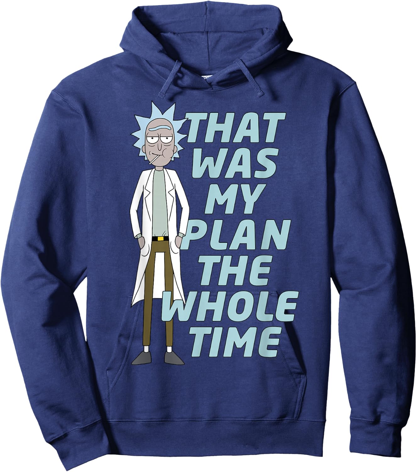 Rick and Morty That was My Plan Adult Cartoon Fashion Hoodie - Hoodie | Navy
