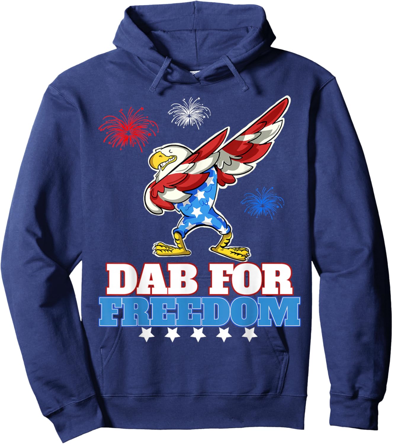 Dab for Freedom funny USA Patriotic Dabbing Eagle Hoodie - Hoodie | Navy