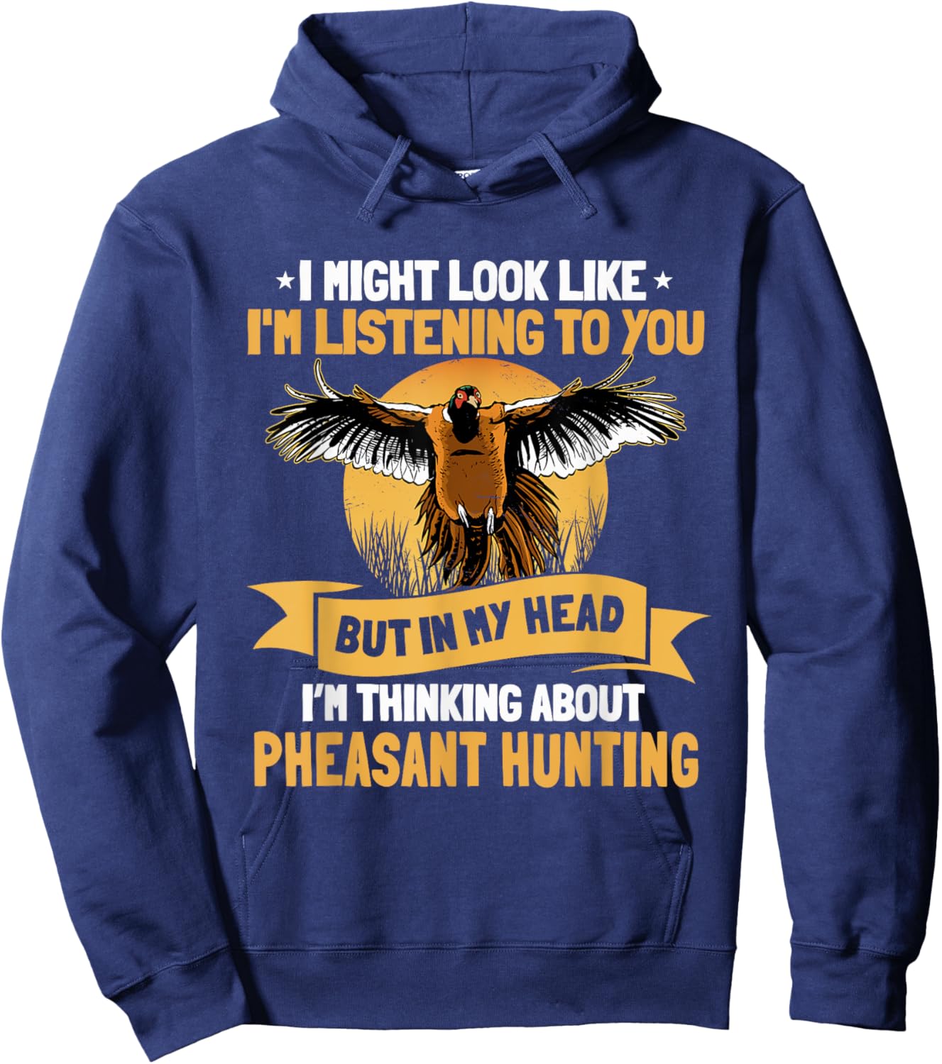 Pheasant Hunting Bird Game Activity Hoodie - Hoodie | Navy