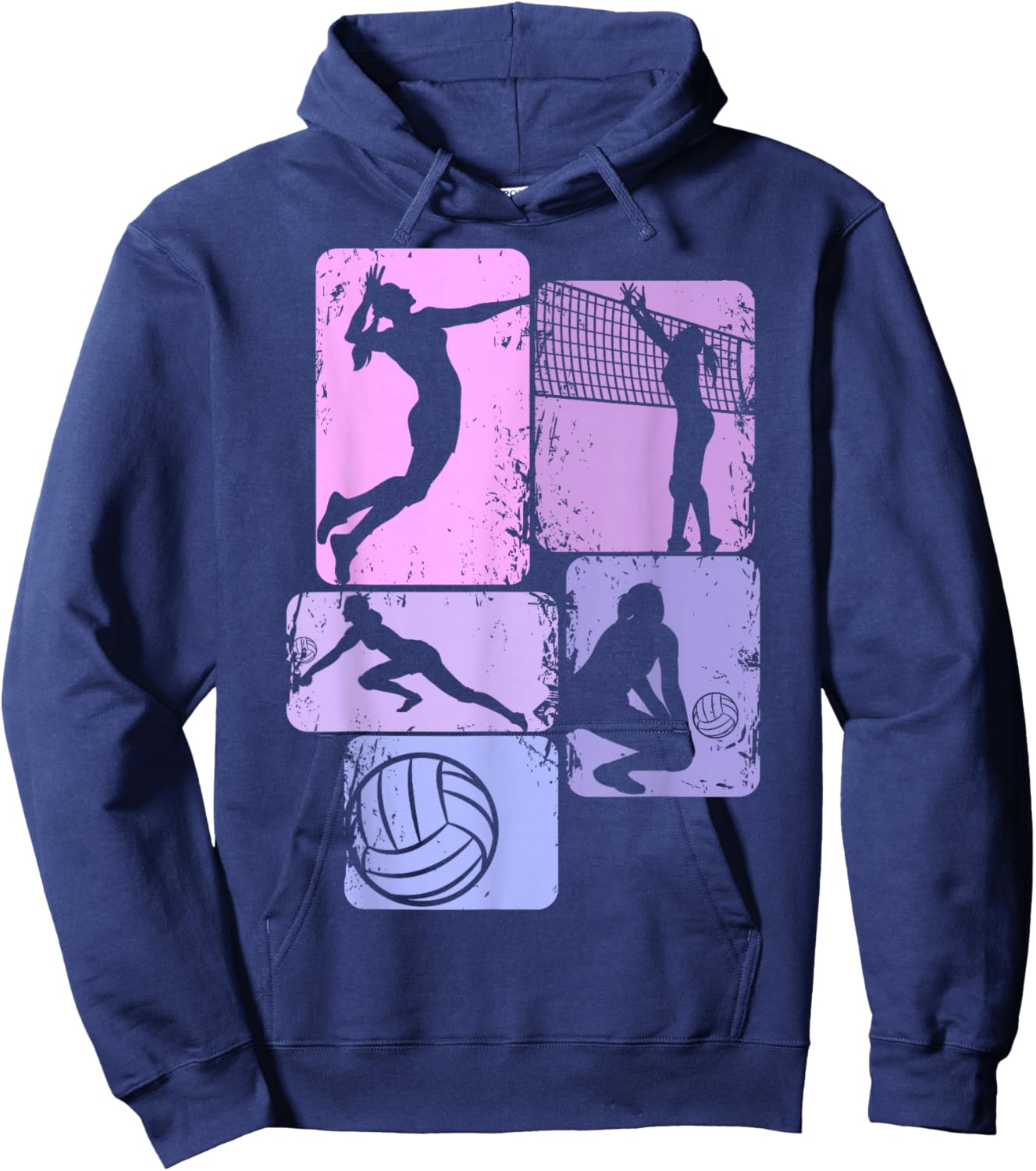 Volleyball Girls Volleyballer Women Hoodie - Hoodie | Navy