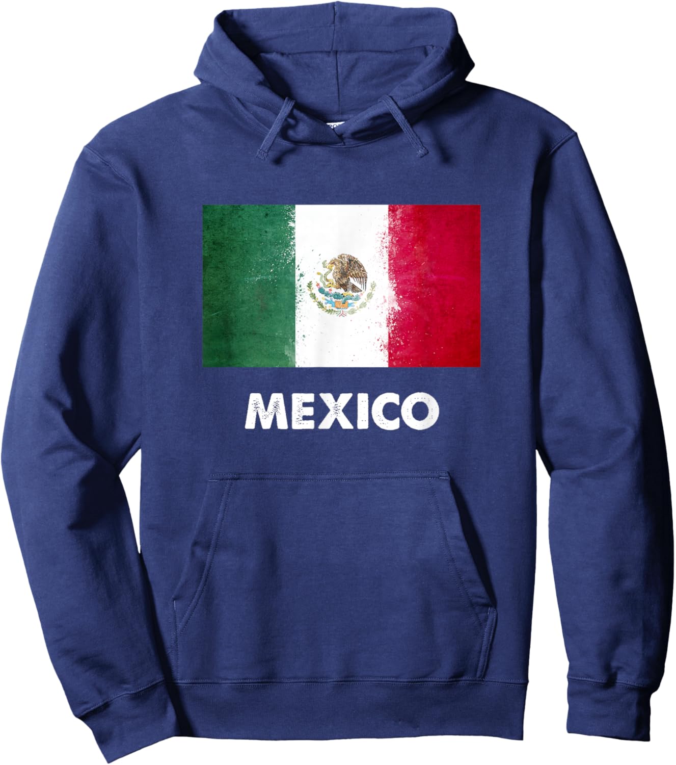 Mexico Flag | Mexico Hoodie - Hoodie | Navy