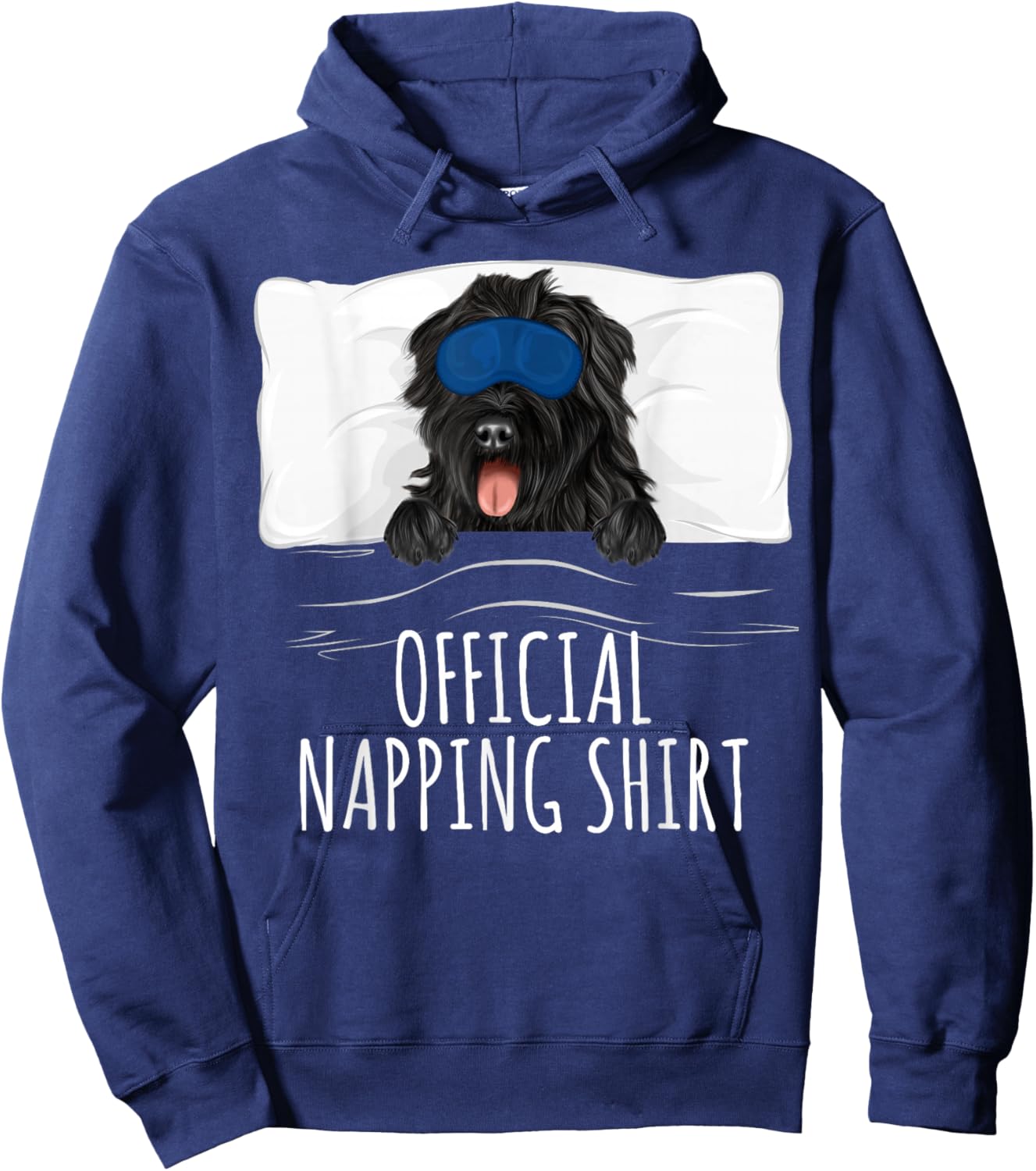 Sleeping Bouvier des Flandres Dog Official Napping Hoodie - Hoodie | Navy
