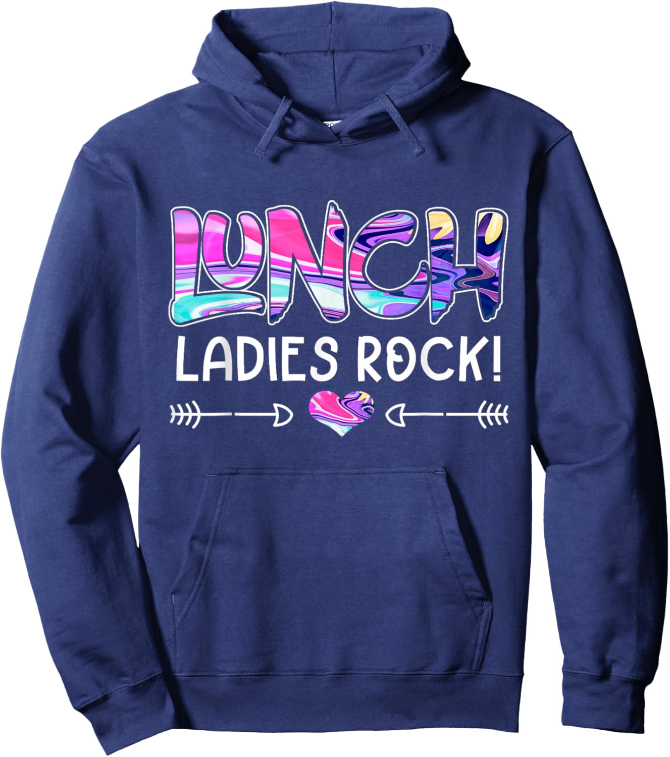 Lunch Ladies Rock Lunch Lady Squad - Back To School Hoodie - Hoodie | Navy
