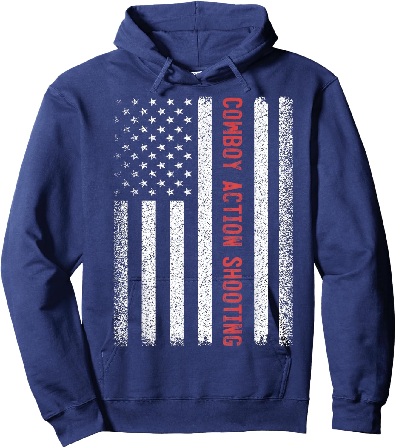 Cowboy Action Shooting American Flag 4th of July Hoodie - Hoodie | Navy