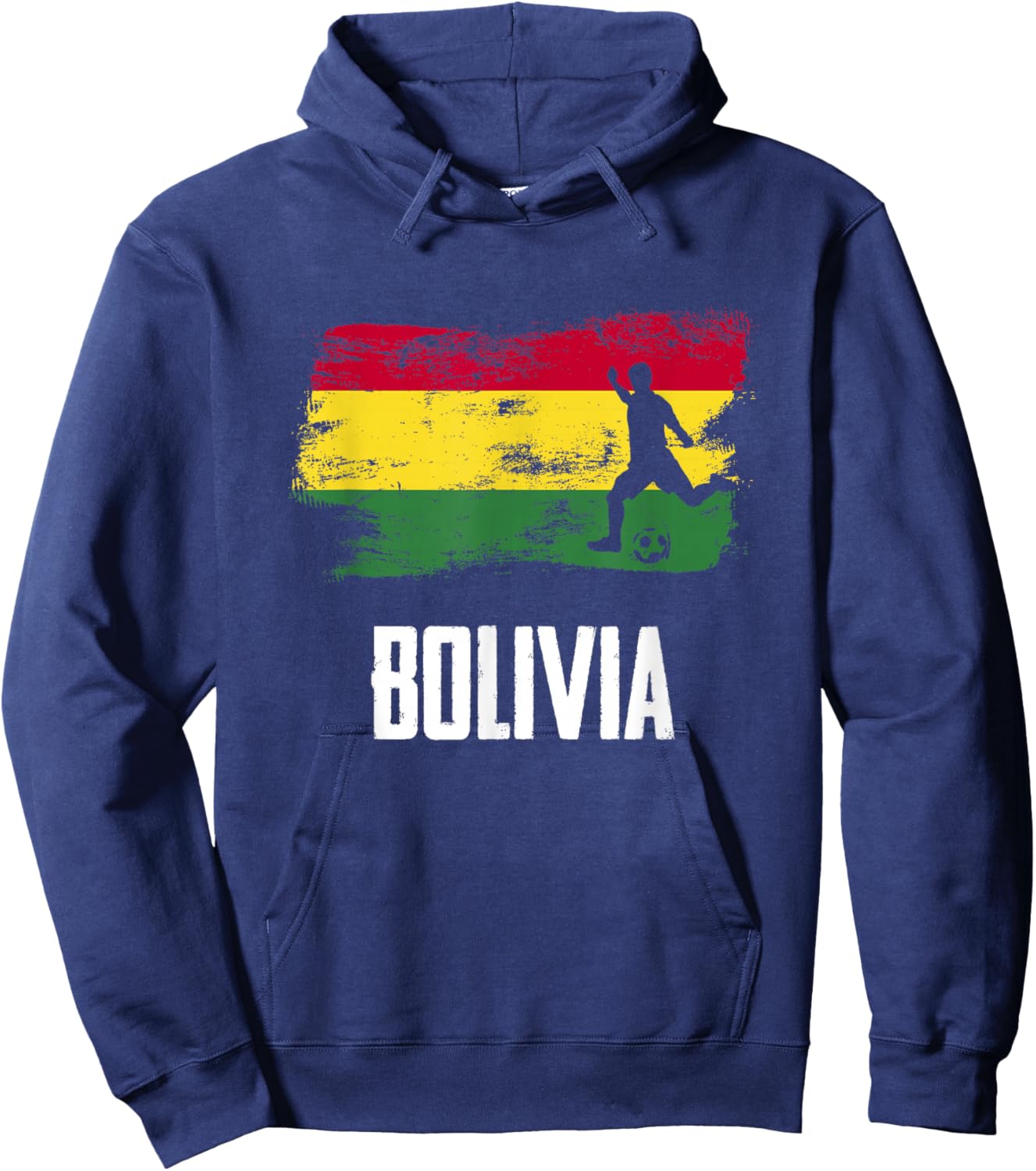 Bolivia Flag Jersey Bolivian Soccer Team Bolivian Hoodie - Hoodie | Navy