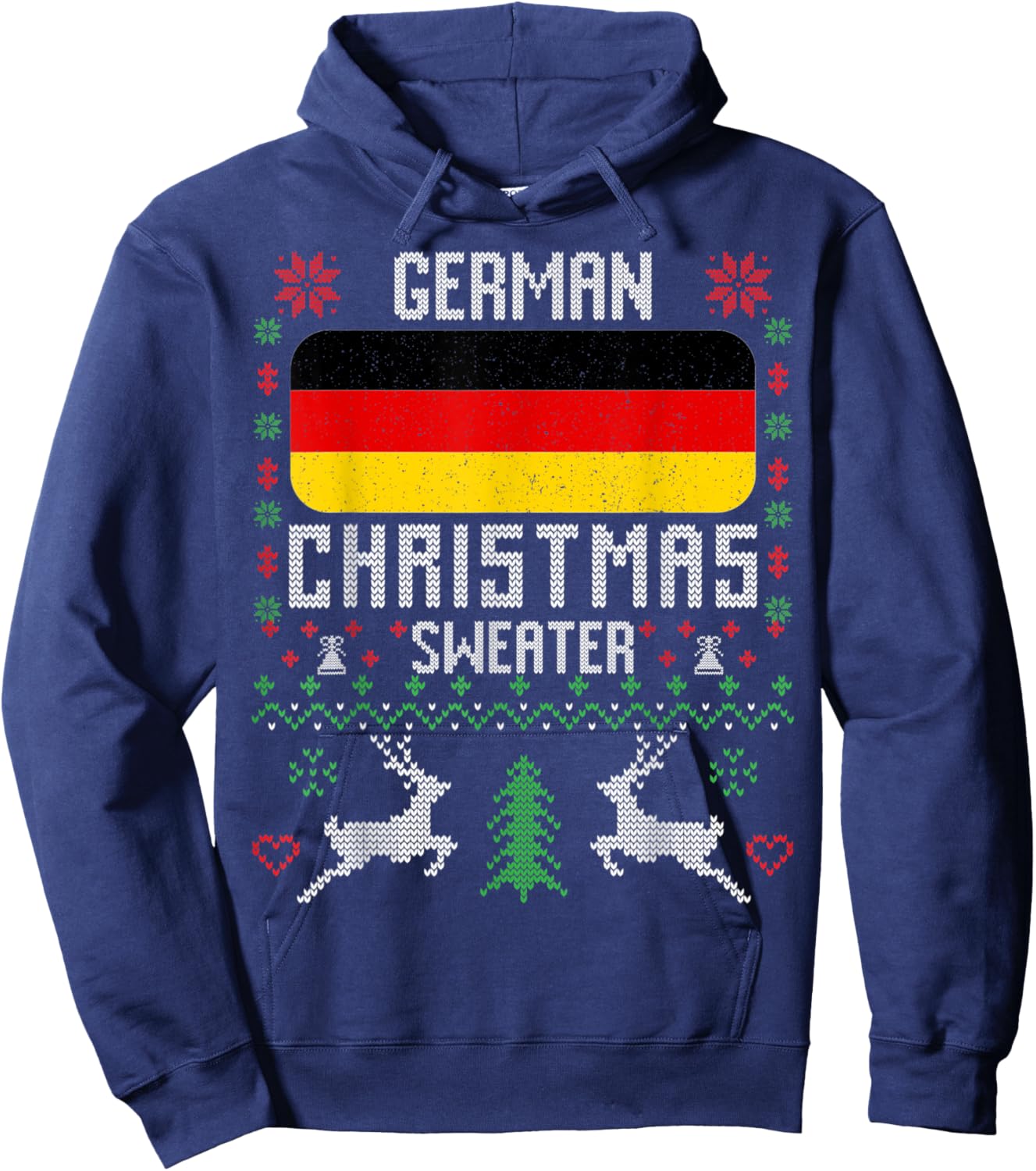Germany Flag German Christmas Sweater Hoodie - Hoodie | Navy