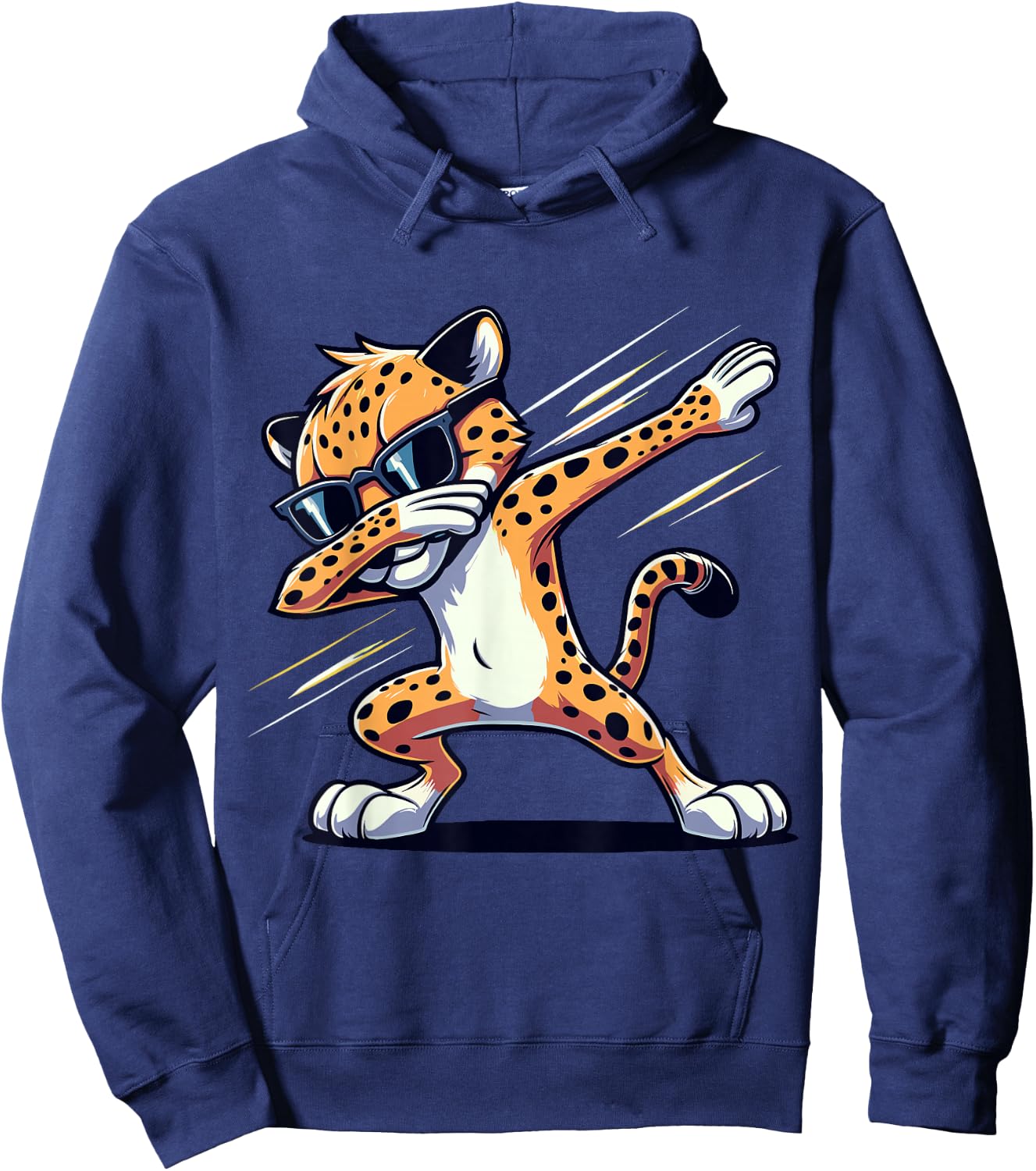 Dabbing Cheetah Sunglasses Cheetah Animal Hoodie - Hoodie | Navy