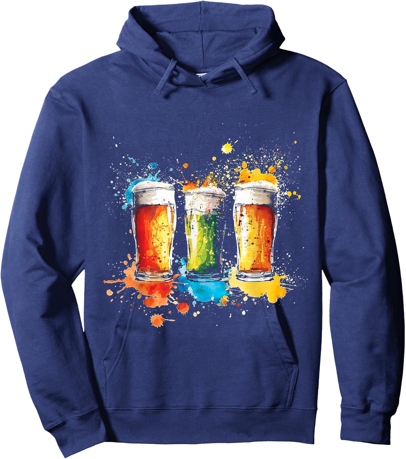 Craft Beer Watercolor Hoodie - Hoodie | Navy