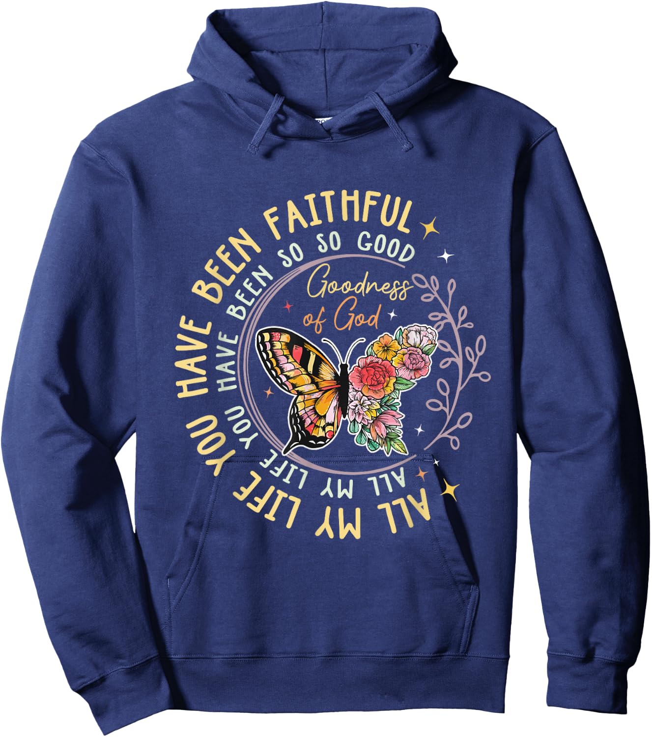 Goodness Of God Religious Bible Verse Jesus Gift Hoodie - Hoodie | Navy