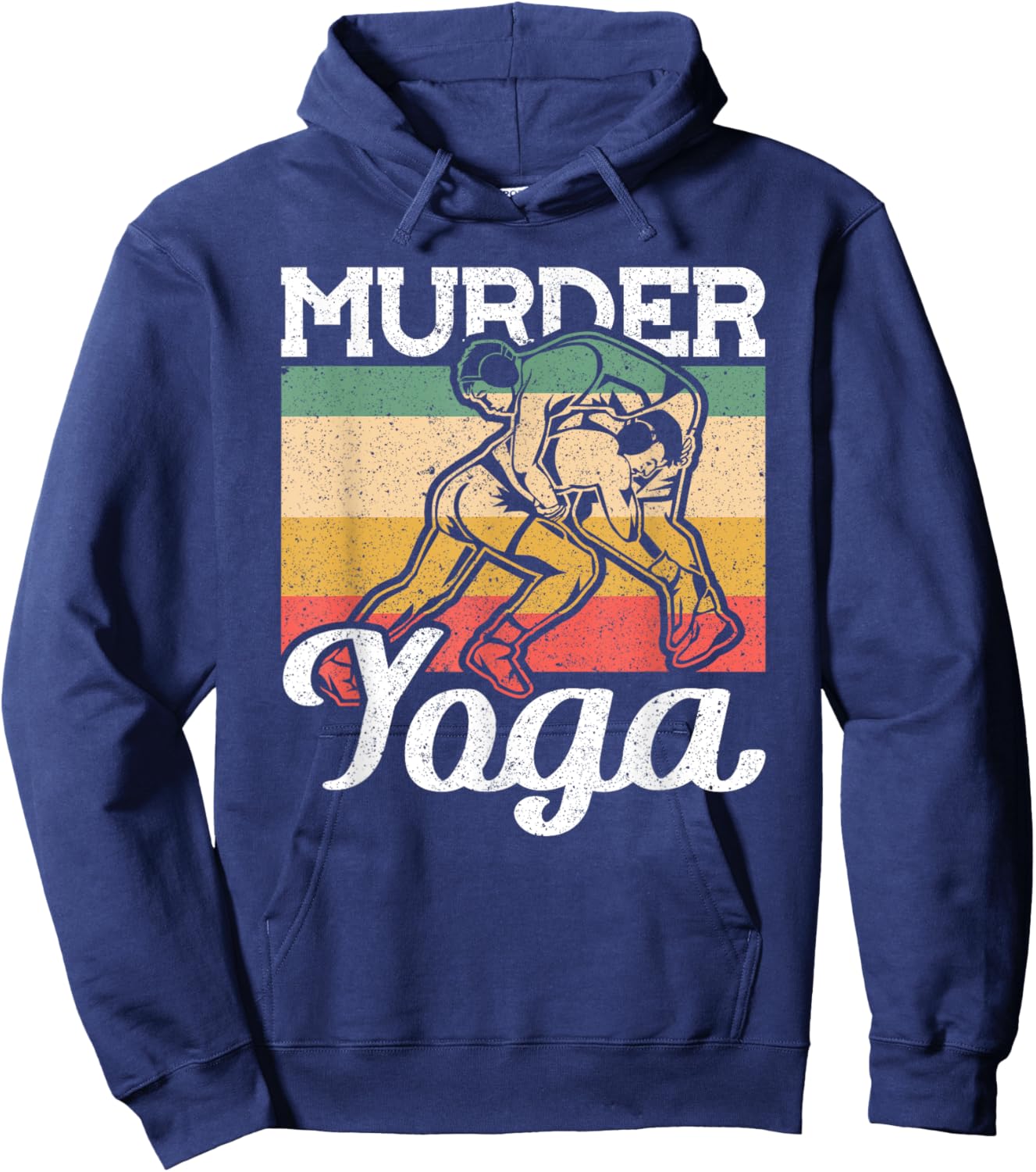 Vintage Murder Yoga Wrestling Hoodie - Hoodie | Navy