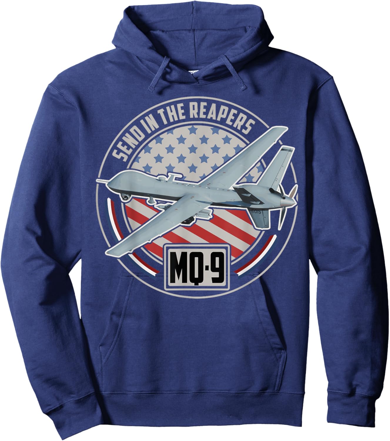MQ-9 Reaper UAV US Military Drone US Patriot Hoodie - Hoodie | Navy