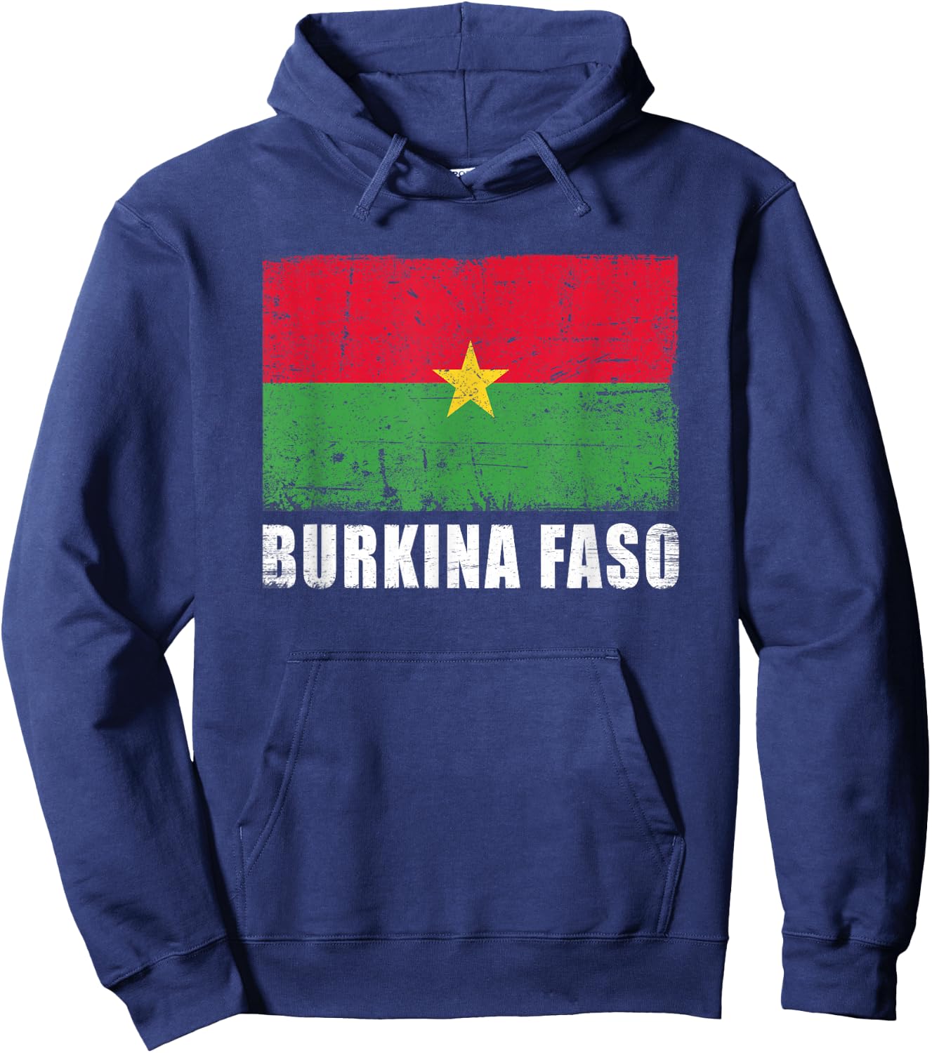 Burkina Faso Flag Design Grunge Country Flag Burkina Faso Hoodie - Hoodie | Navy