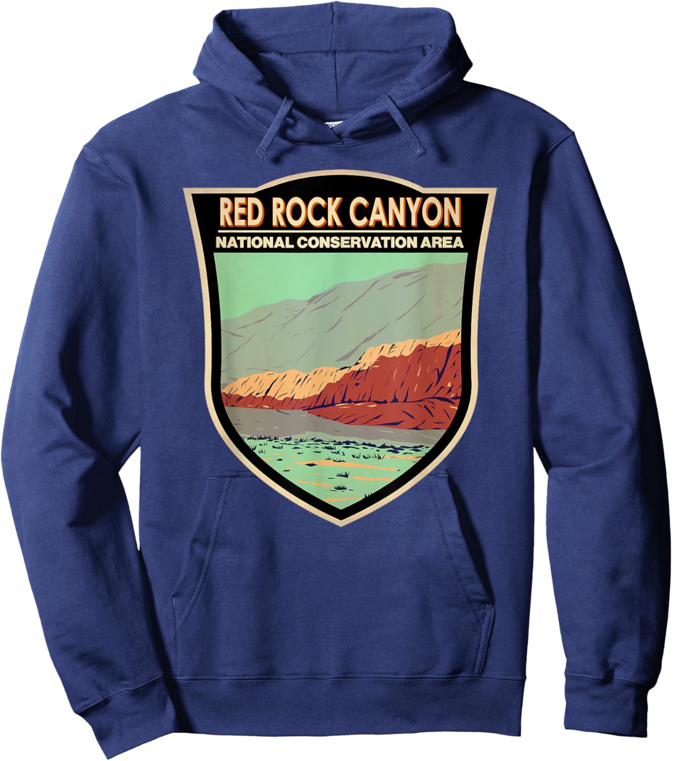 Red Rock Canyon National Conservation Area Badge Hoodie - Hoodie | Navy