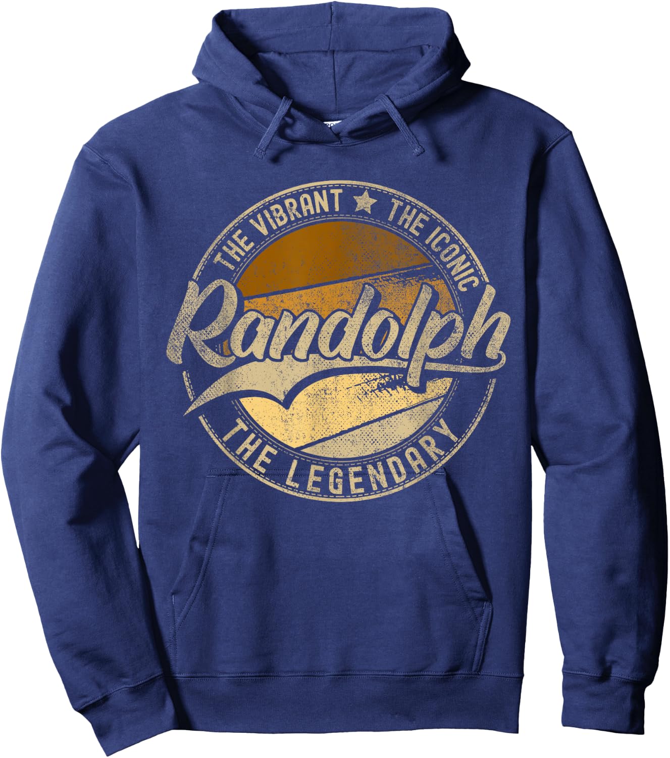 Randolph MA | Massachusetts | Vintage Distressed Hoodie - Hoodie | Navy