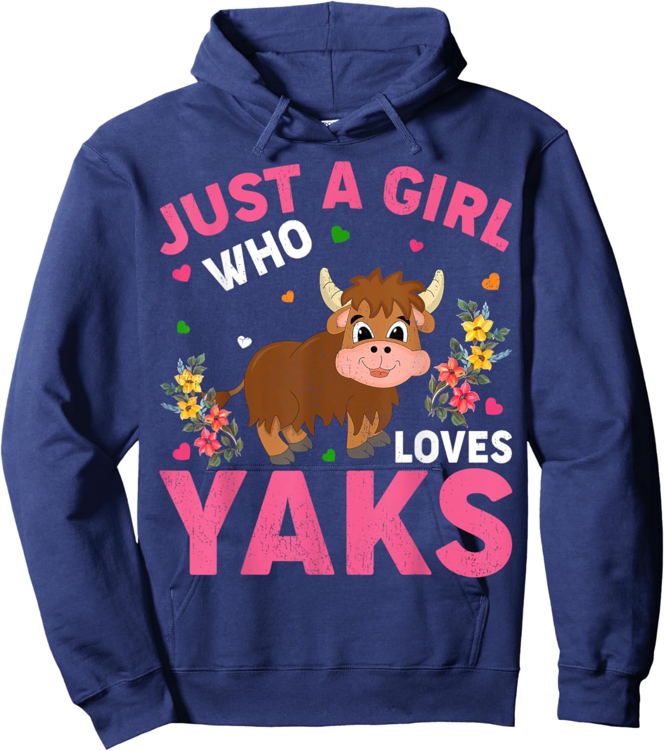Yak Animal Lover Just A Girl Who Loves Yaks Hoodie - Hoodie | Navy