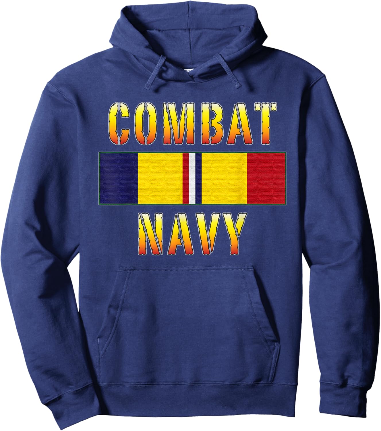 Combat Action Ribbon Us Navy Hoodie - Hoodie | Navy