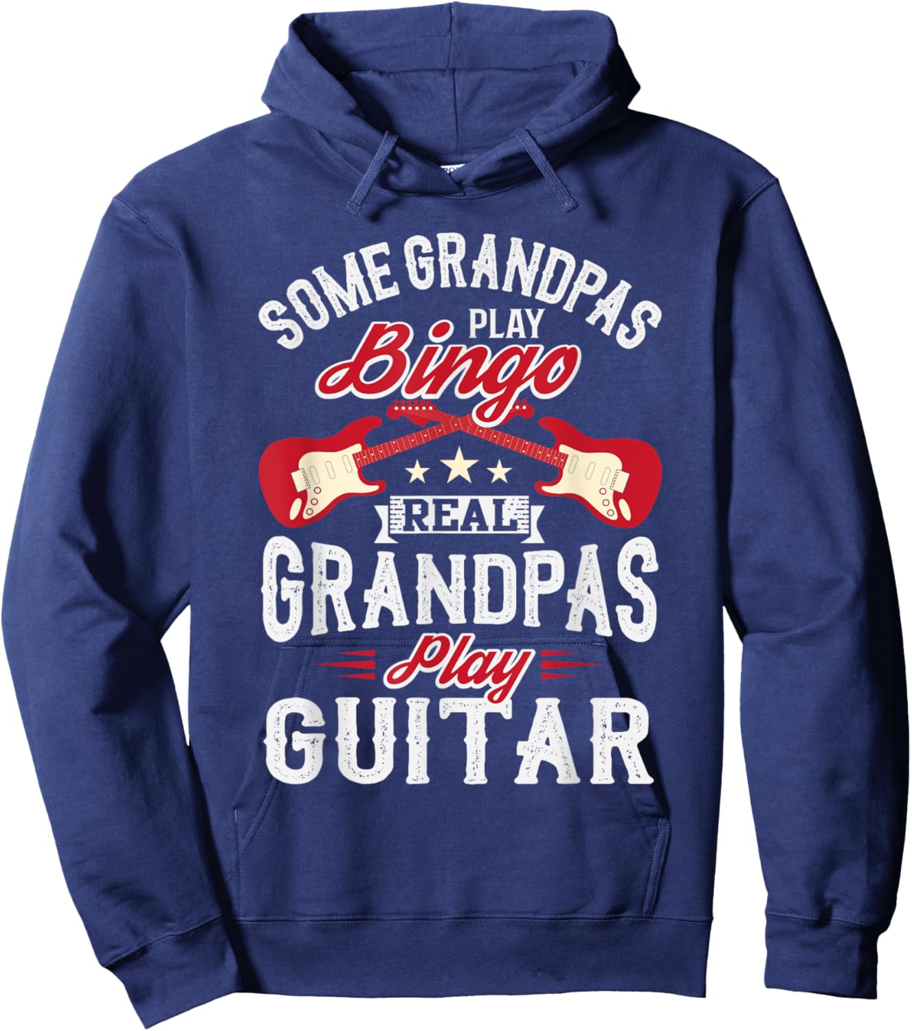 Some Grandpas Real Grandpas Play Guitar Hoodie - Hoodie | Navy