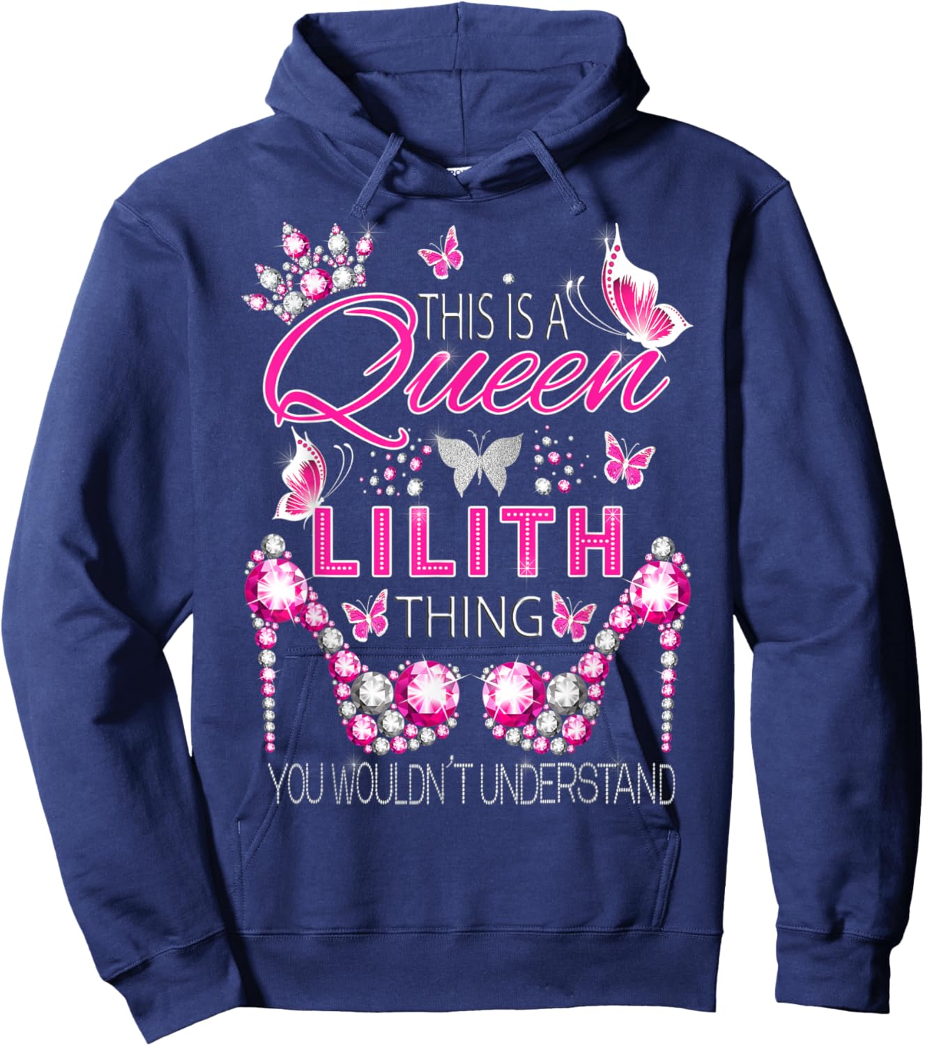 This is a queen Lilith thing personalized name birthday Hoodie - Hoodie | Navy