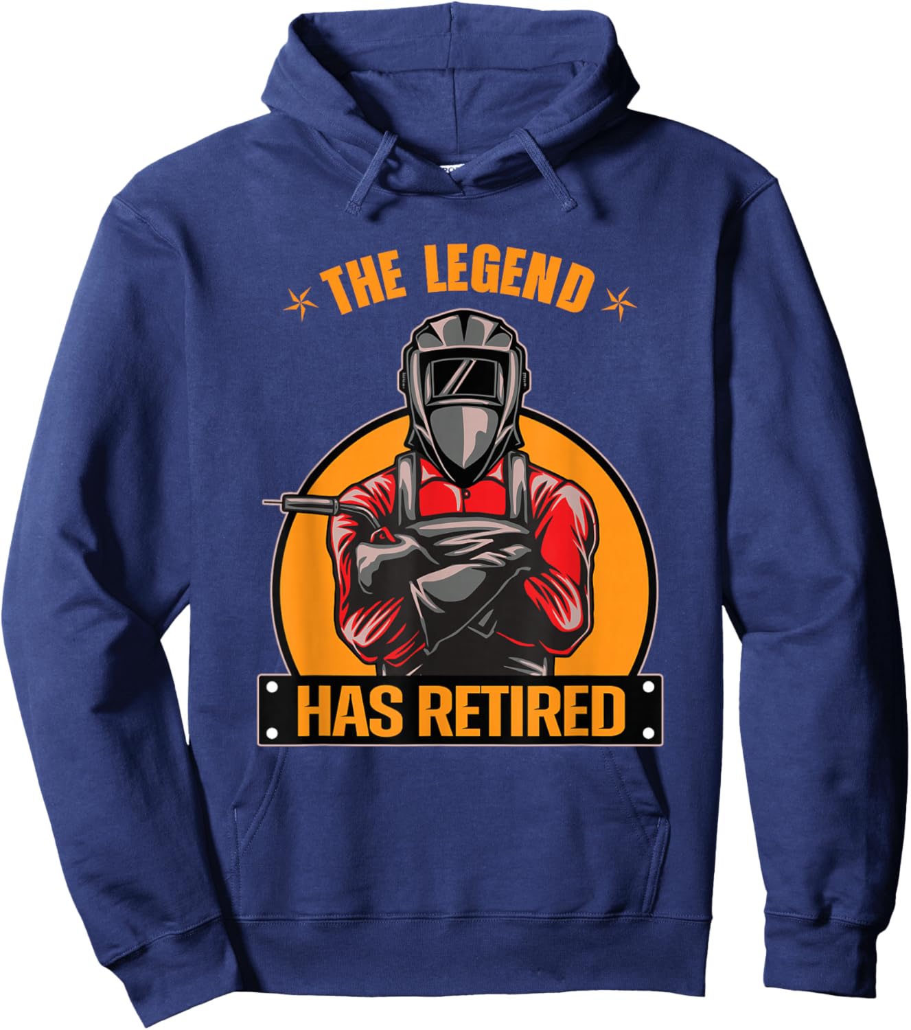 The Legend Has Retired Welder Retirement Gift Funny Old Man Hoodie - Hoodie | Navy