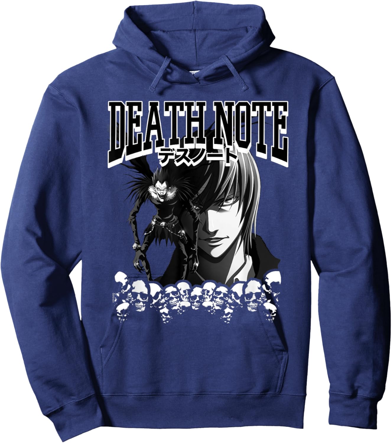 Death Note Athletic Logo Ryuk and Light Anime Hoodie - Hoodie | Navy