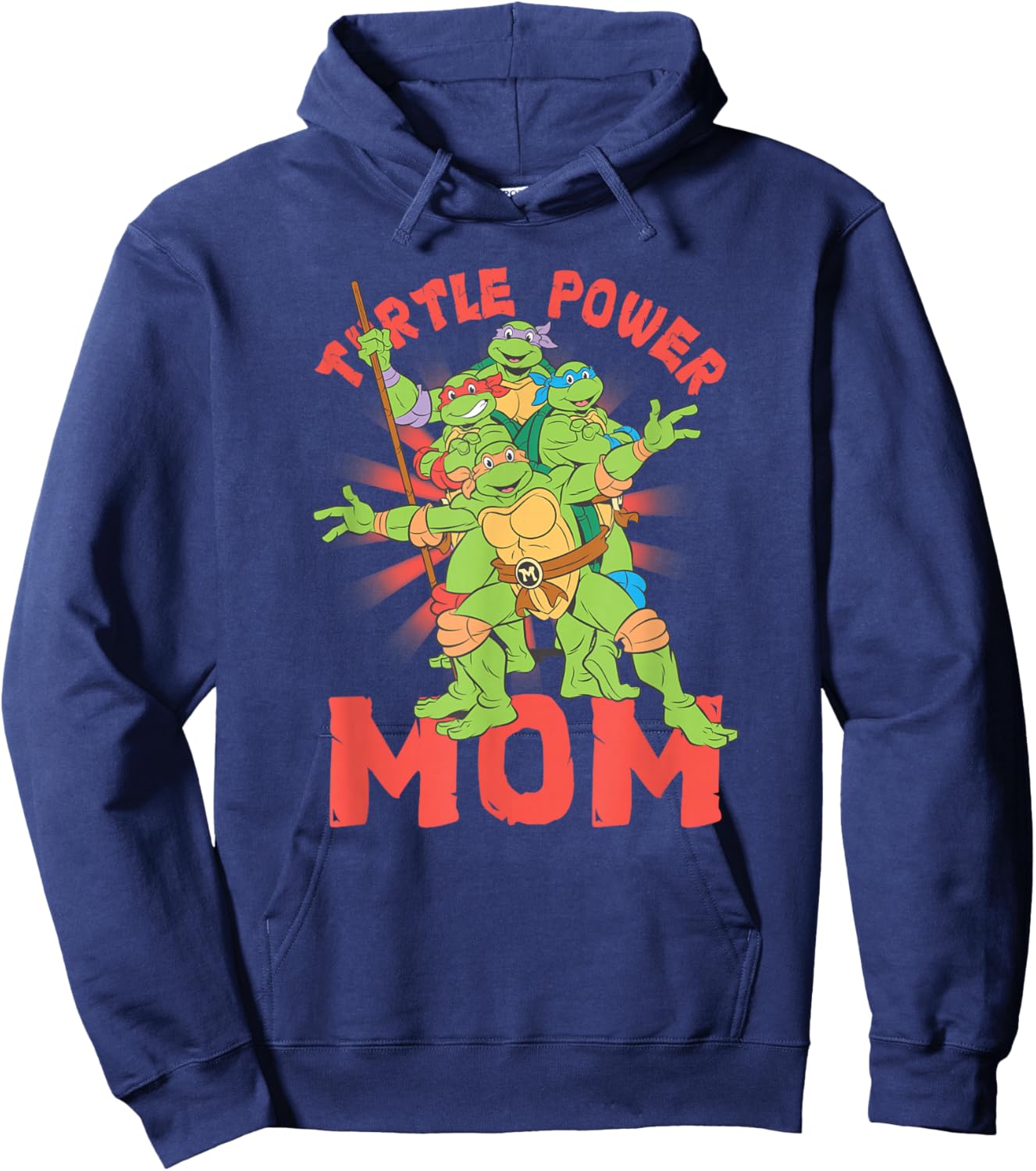 Teenage Mutant Ninja Turtles Mom Turtle Power Poster Hoodie - Hoodie | Navy