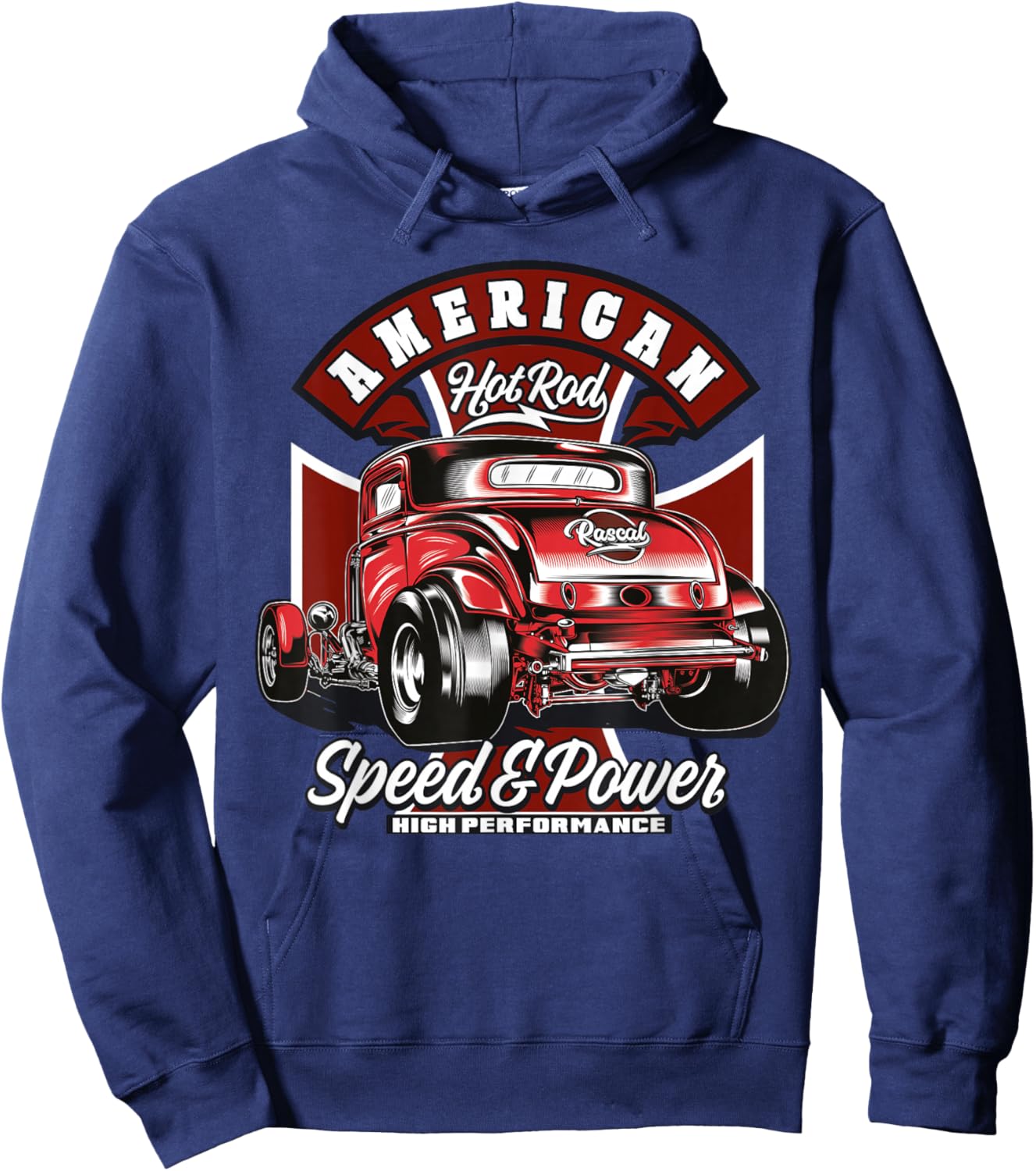 American Hotrod - Vintage USA Muscle Car Hoodie - Hoodie | Navy