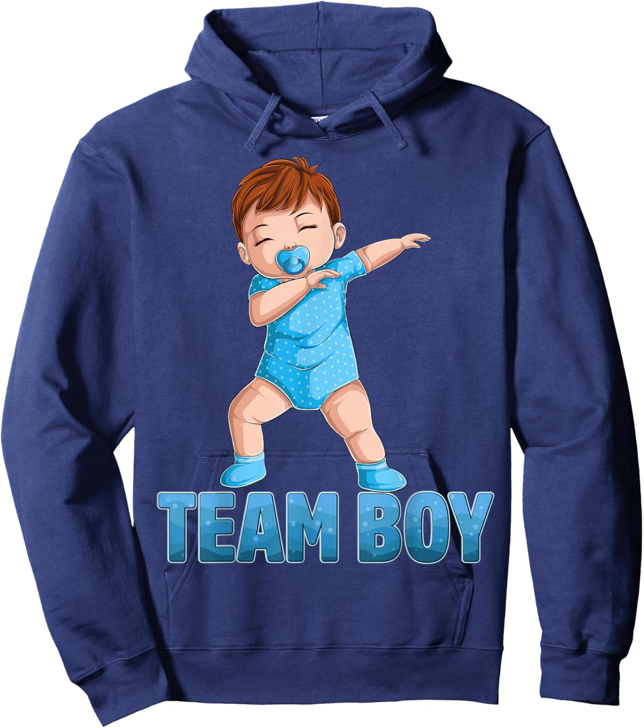 Gender Reveal Party Team Boy Baby Announcement Women Men Small Hoodie - Hoodie | Navy