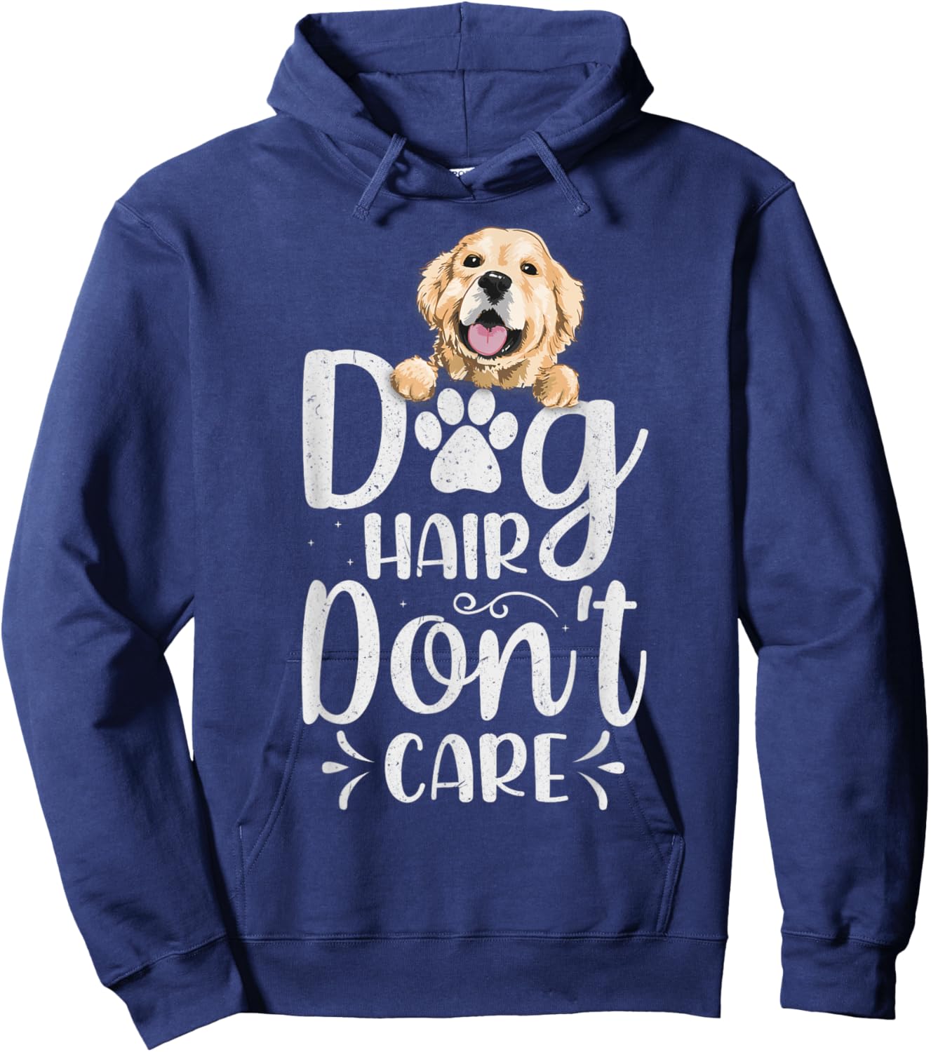 Dog Groomer Dog Hair I Don’t Care Pet Grooming Women Girls Kids Hoodie - Hoodie | Navy