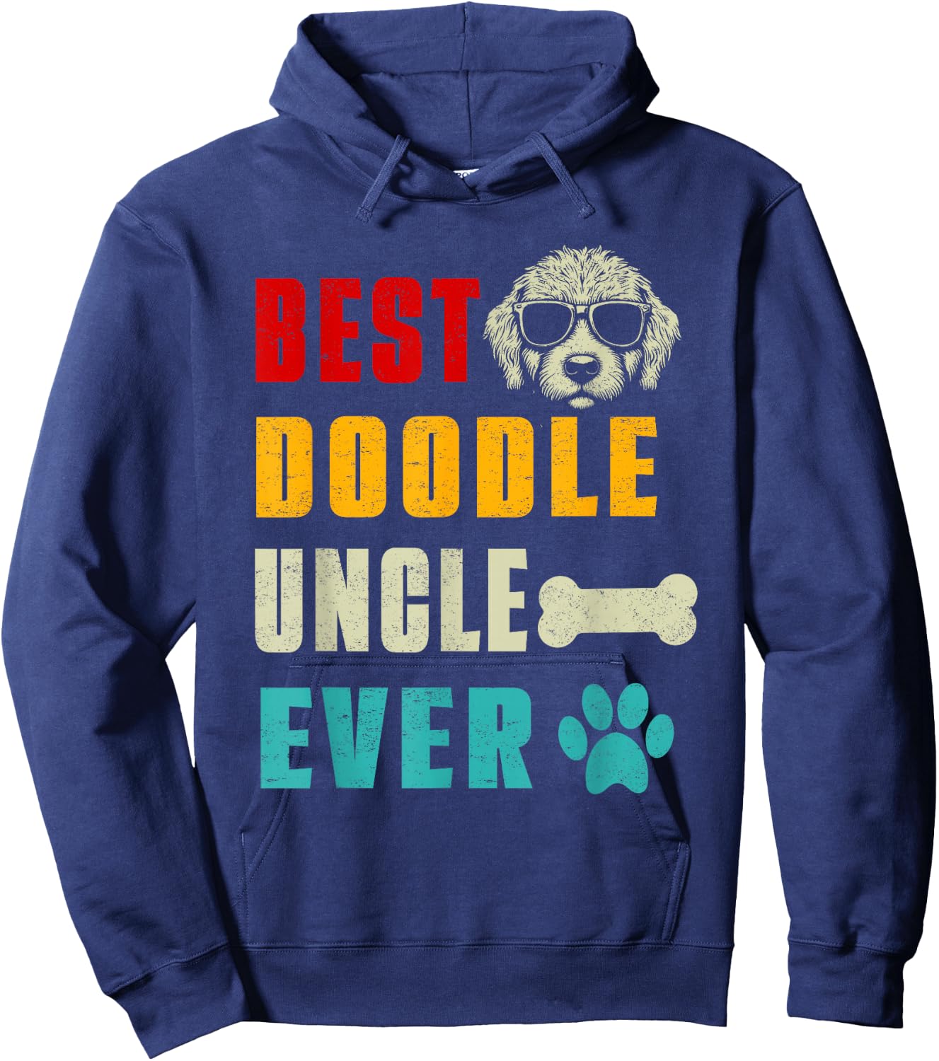 Funny Goldendoodle Dad Best Doodle Uncle Ever Hoodie - Hoodie | Navy