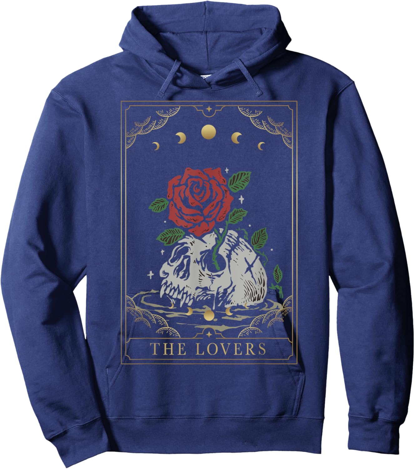 The Lovers Tarot Card Occult Goth Fortune Telling Tarot Card Hoodie - Hoodie | Navy