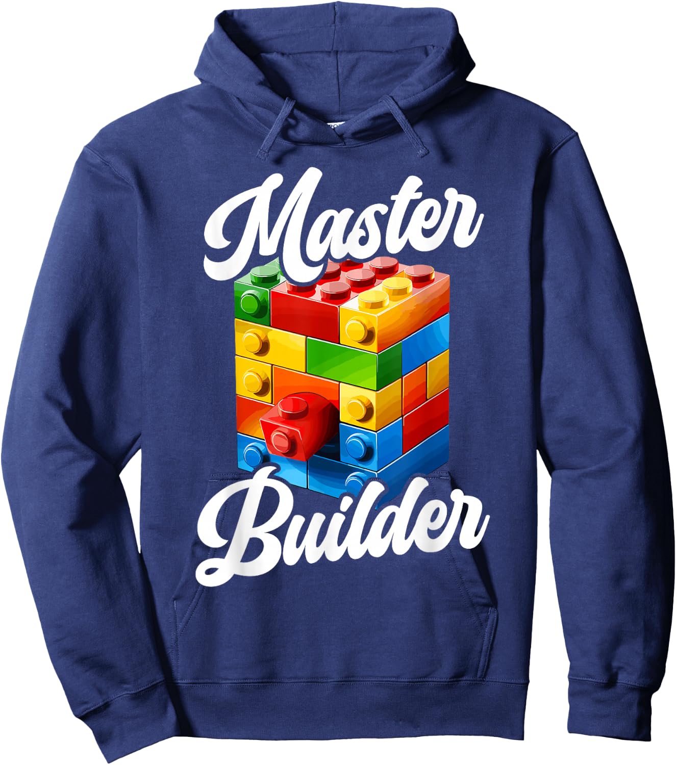 Master Builder Bricks Blocks Play Toys Hoodie - Hoodie | Navy