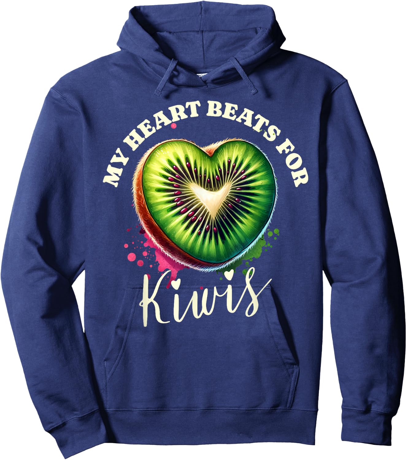 My Heart Beats For Kiwis Summer Fruit Hoodie - Hoodie | Navy