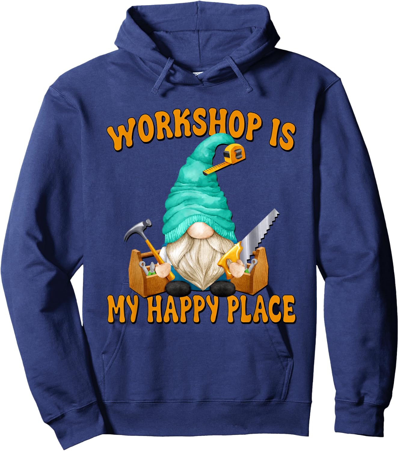 Woodworker Funny Saying Woodworking Gnome For Carpenters Hoodie - Hoodie | Navy