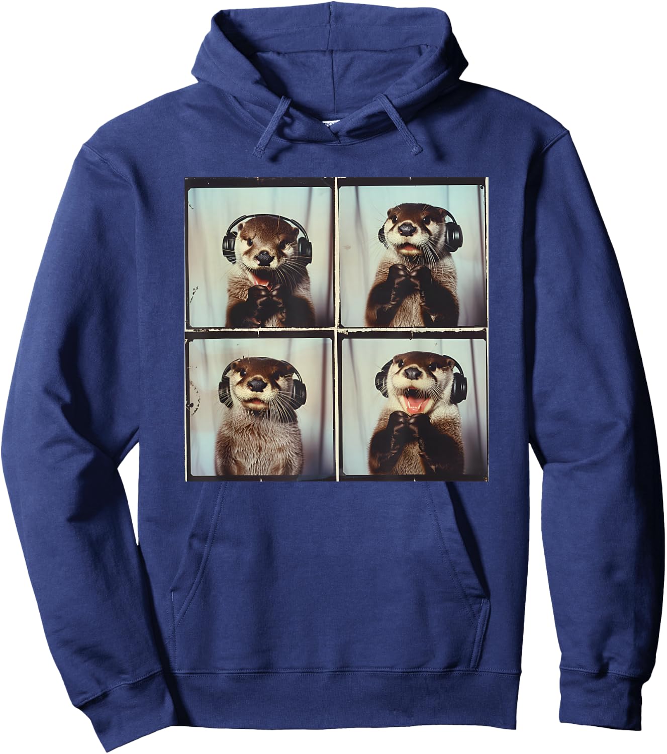 Cute Sea Otter ASD Autism Sensory Music Autistic Otter Lover Hoodie - Hoodie | Navy