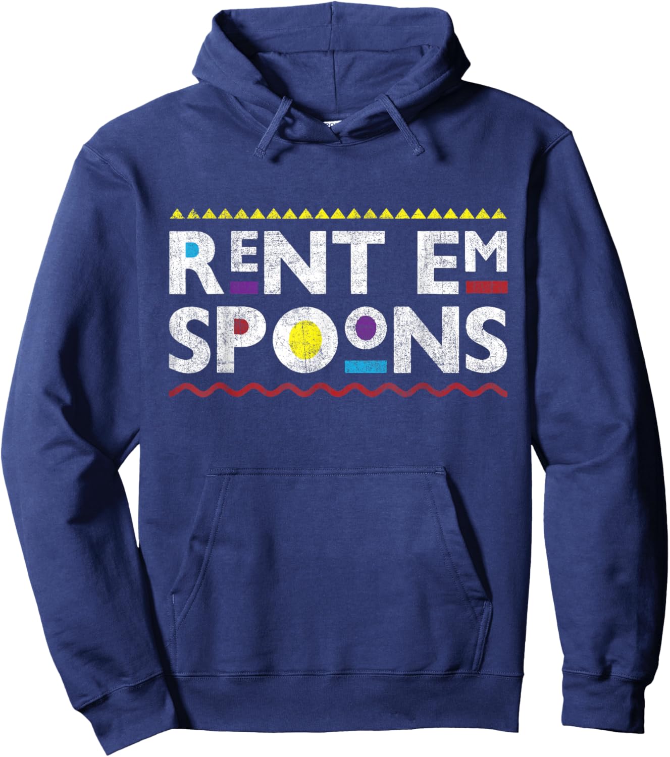 Rent Em Spoons | 90's style African Hoodie - Hoodie | Navy