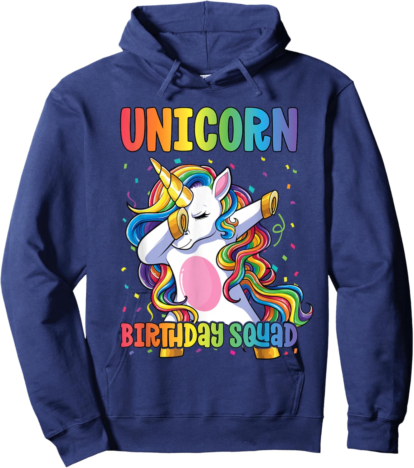 Squad of the Birthday Princess Shirt Unicorn Birthday Squad Hoodie - Hoodie | Navy