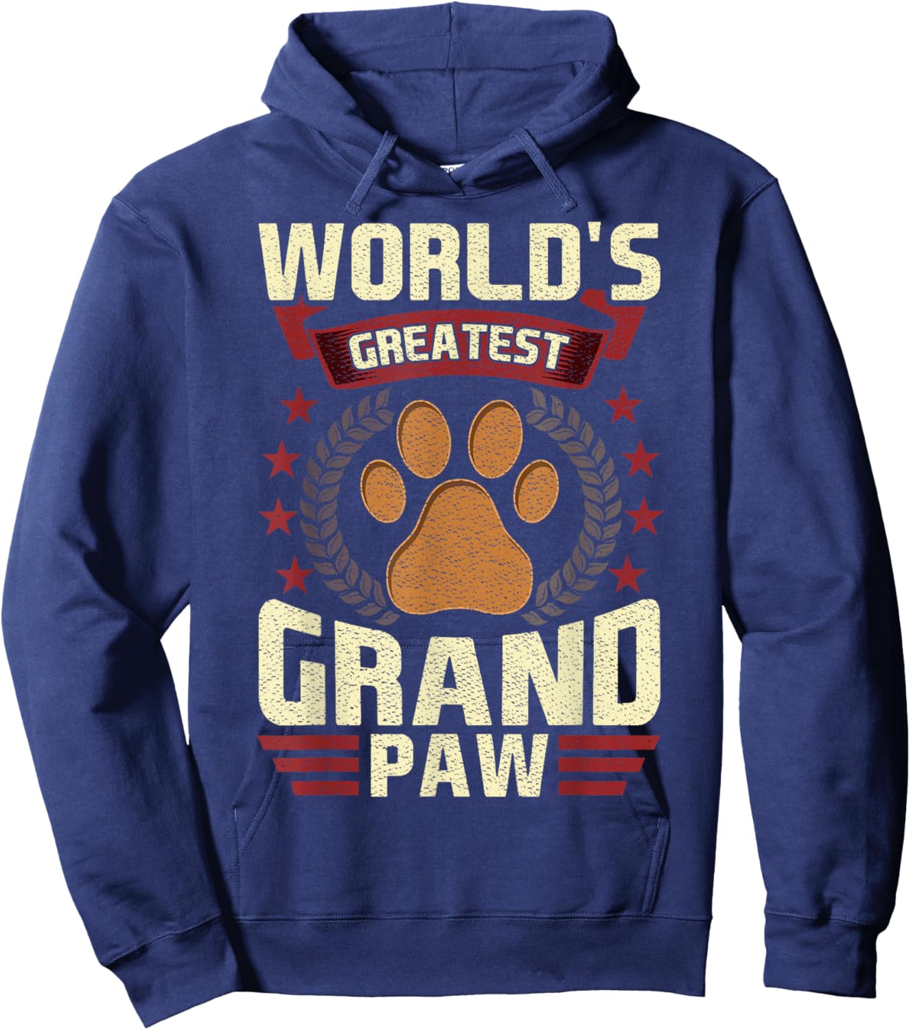 World's Greatest Grandpa Shirt Grand Paw Dog Lover GrandPaw Hoodie - Hoodie | Navy